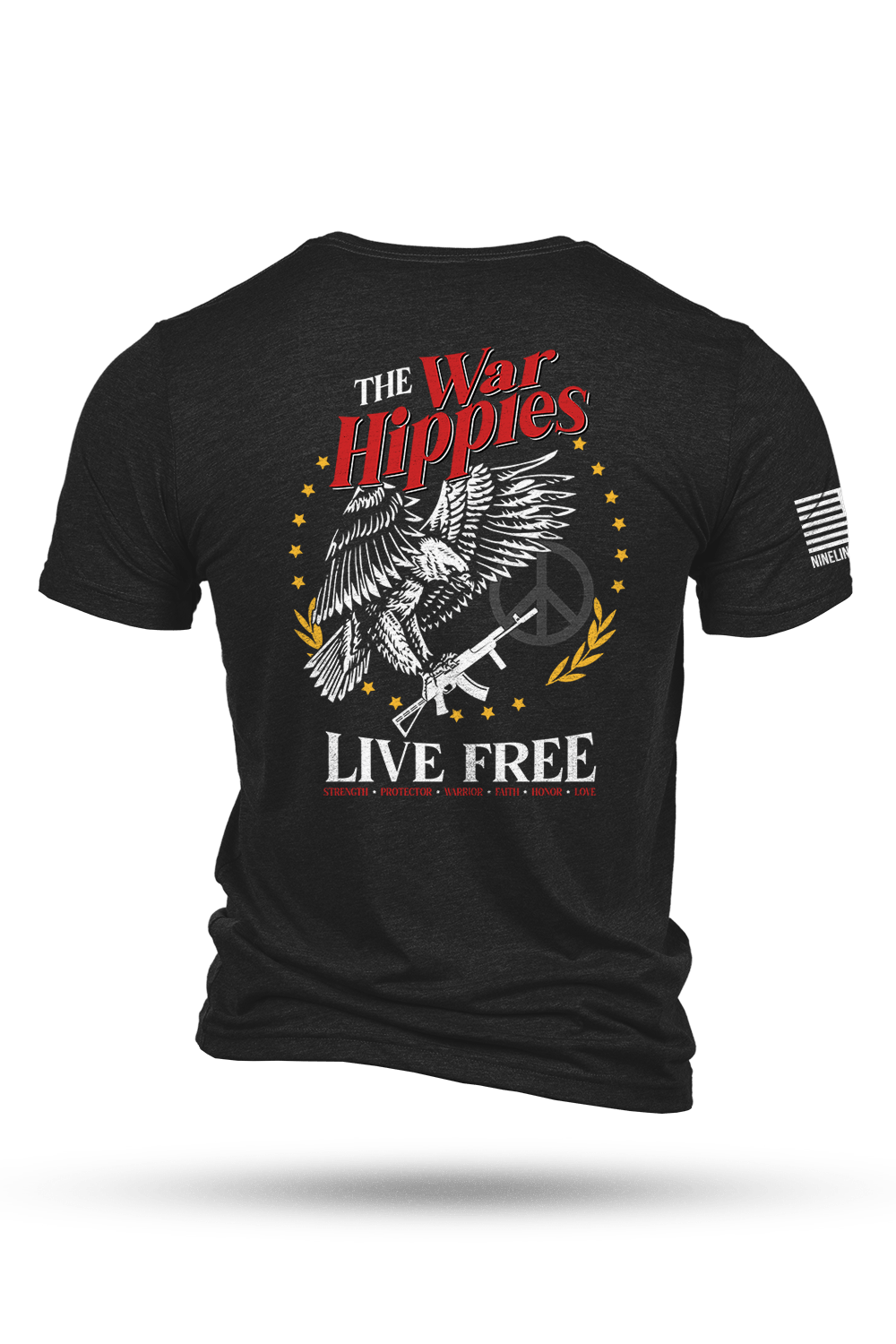 Men's Tri-Blend T-Shirt - War Hippies - Free - Nine Line Apparel