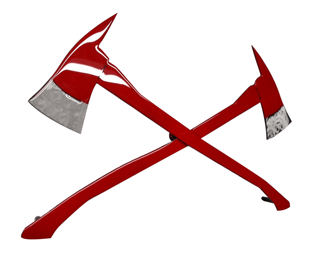 Molten Metal Sign - Crossed Fire Axes - Nine Line Apparel