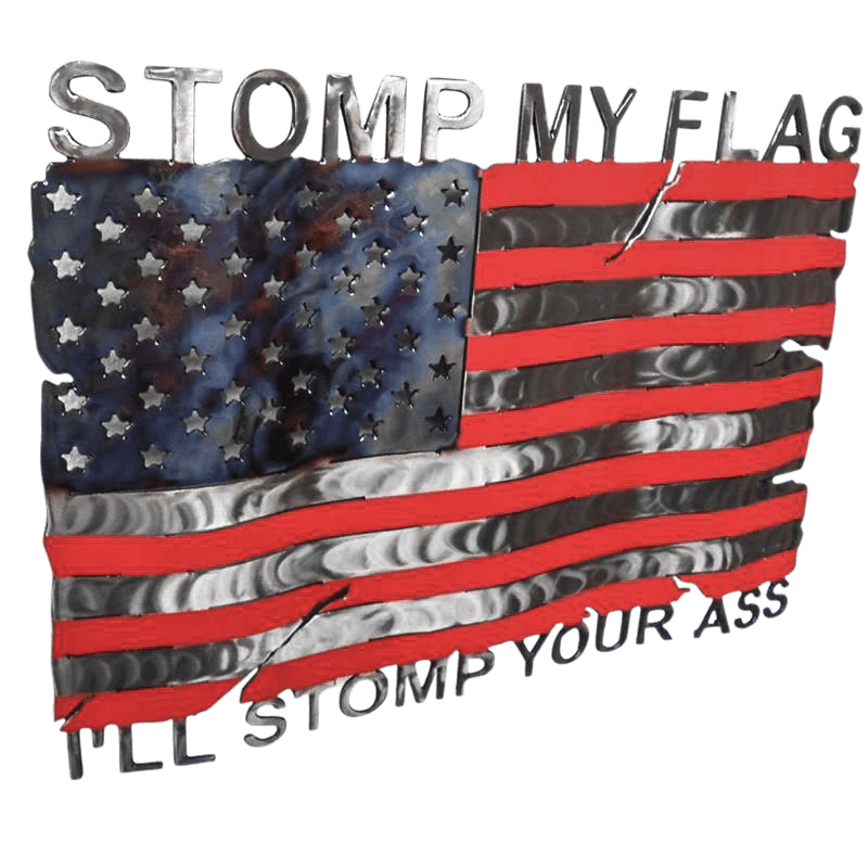 Molten Metal Sign - Stomp My Flag - Nine Line Apparel