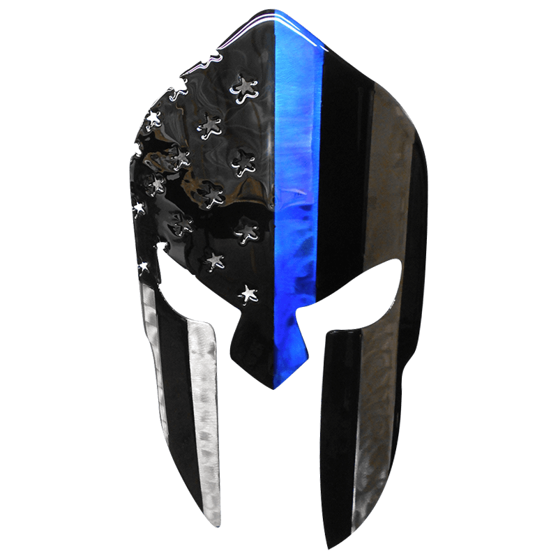 Molten Metal Sign - Thin Blue Line Spartan - Nine Line Apparel