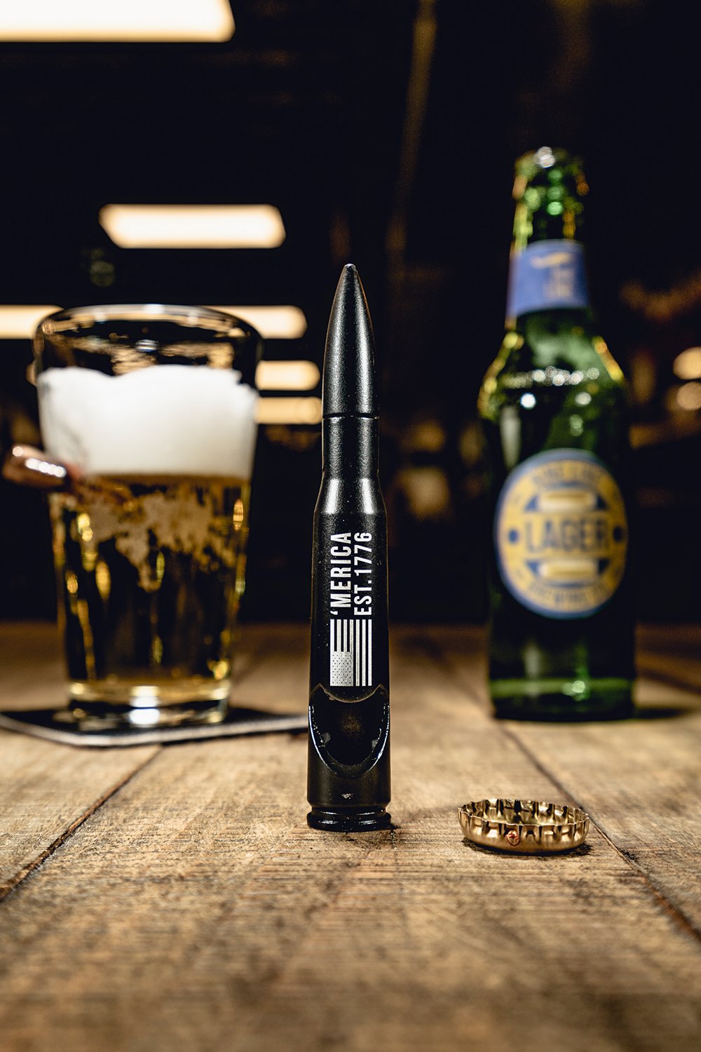 Nine Line 50 cal Bottle Opener - Black - Nine Line Apparel