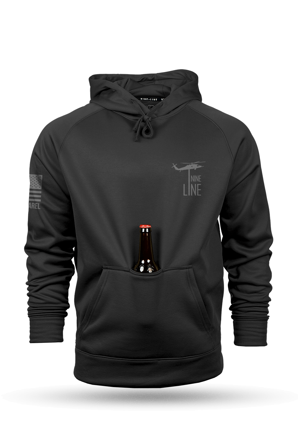 Hoodie with top koozie pocket