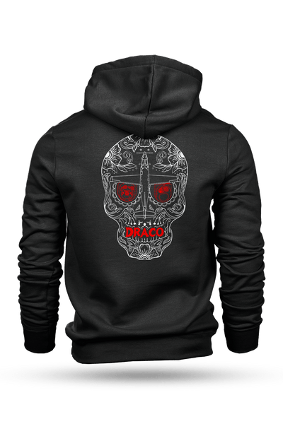 Raglan Tailgater Hoodie - DRACO Sugar Skull - Nine Line Apparel