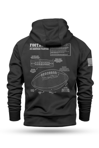 Raglan Tailgater Hoodie - FOOTBALL SCHEMATIC - Nine Line Apparel