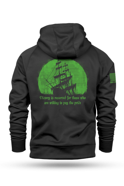 Raglan Tailgater Hoodie - NEON PIRATE SHIP - Nine Line Apparel