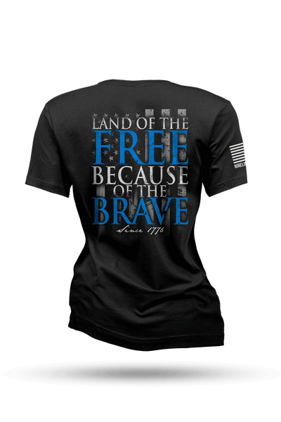 Relaxed Fit V-Neck Shirt - Because Of The Brave - Nine Line Apparel