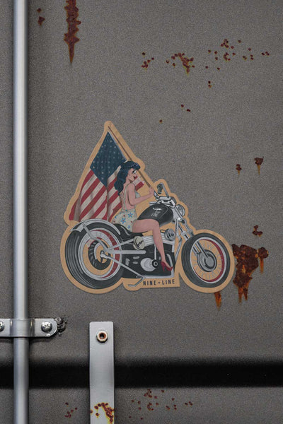 Sticker - Pin Up Motorcycle - Nine Line Apparel