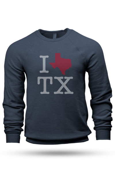 Sweatshirt - Ladies - I <3 TX - Nine Line Apparel