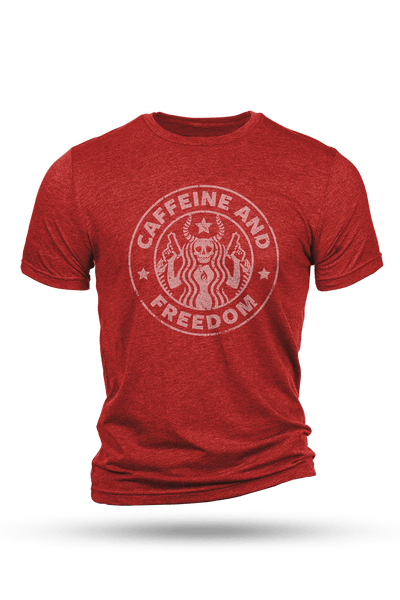 T-Shirt - Caffeine & Freedom - Nine Line Apparel