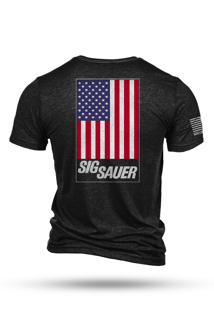 T Shirt SIG SAUER American Flag Nine Line Apparel
