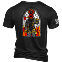 Stained Glass Firefighter - T-Shirt
