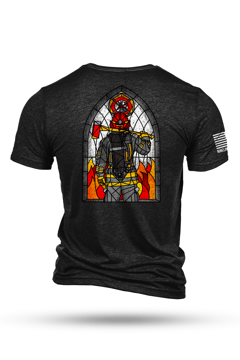 T-Shirt - Stained Glass Firefighter - Nine Line Apparel