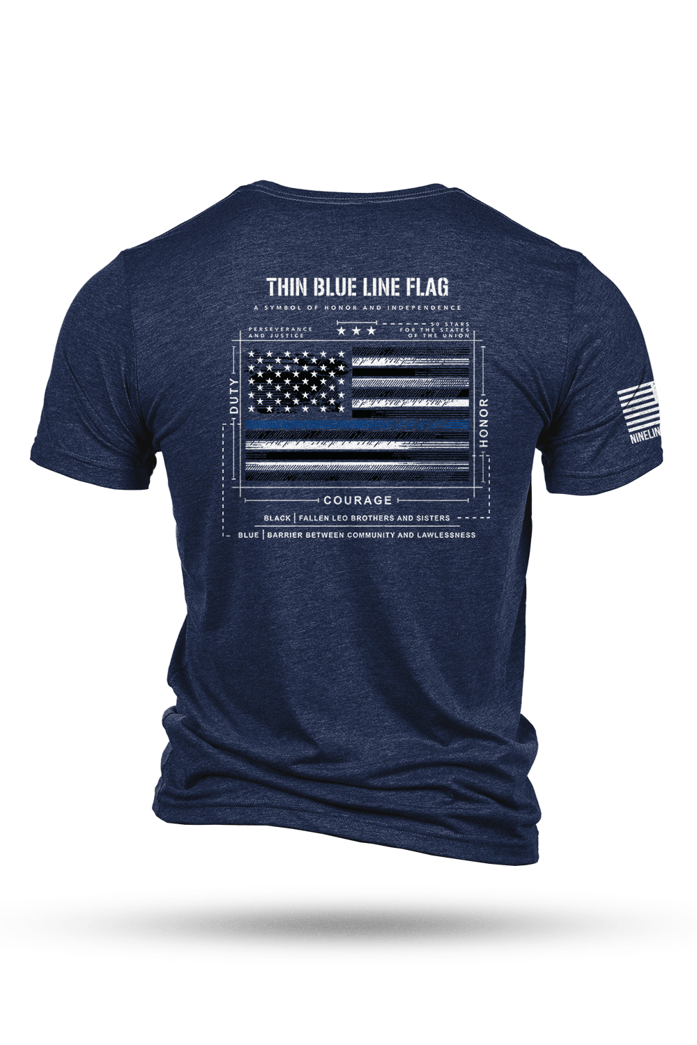 T-Shirt - TBL FLAG SCHEMATIC - Nine Line Apparel