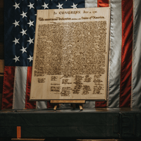The Declaration of Independence Wood Art - 16" x 20"