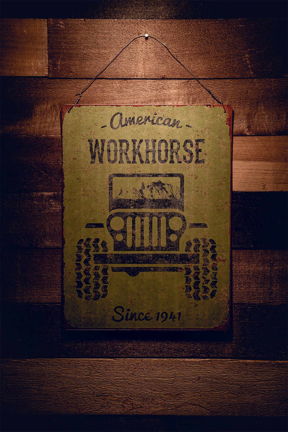 Tin Wall Sign - Workhorse - Nine Line Apparel
