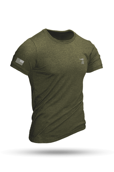 Tri-blend Athletic T-Shirt - Core with Flag [Reflective Ink] - Nine Line Apparel