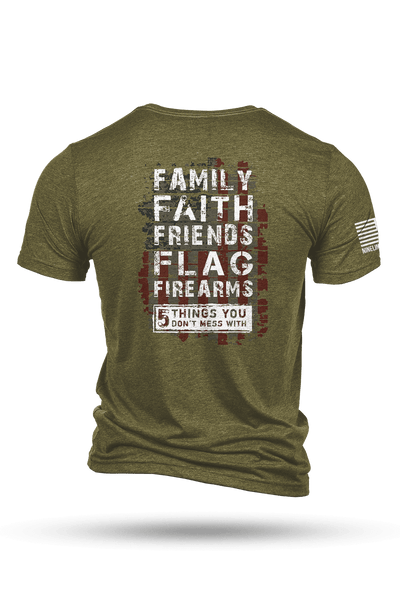 Tri-Blend T-Shirt - 5 Things - Nine Line Apparel