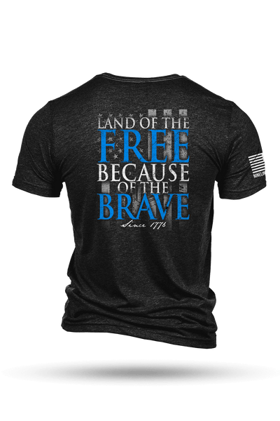 Tri-Blend T-Shirt - Because Of The Brave - Nine Line Apparel