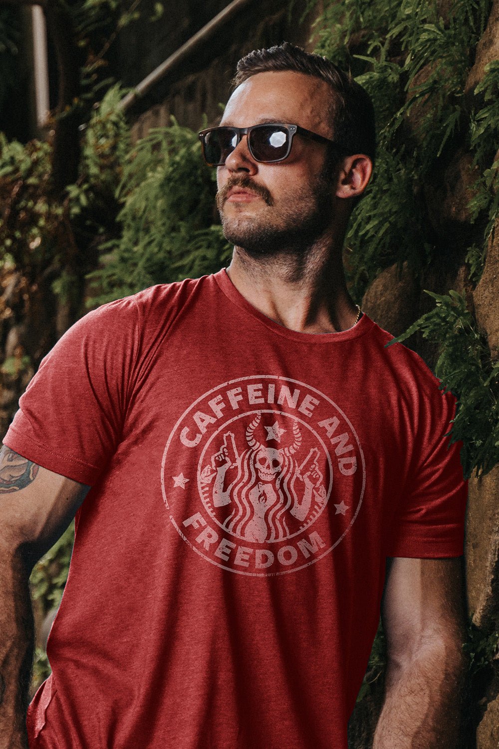 Tri-Blend T-Shirt - Caffeine & Freedom - Nine Line Apparel