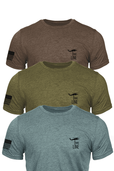 Tri-Blend T-Shirt - Fatigue Pack [3 Shirts] - Nine Line Apparel