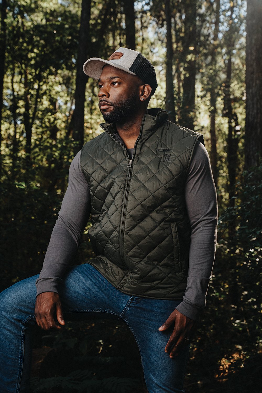 Vintage Quilted Vest - Nine Line Apparel