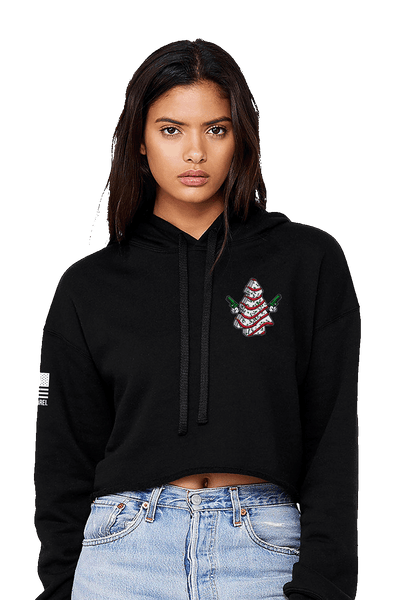 Women's Cropped Fleece Hoodie - Cake Tree - Nine Line Apparel