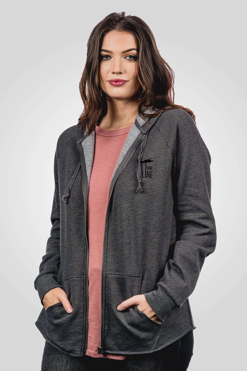 Women's Full Zip Hoodie - Basic - Nine Line Apparel