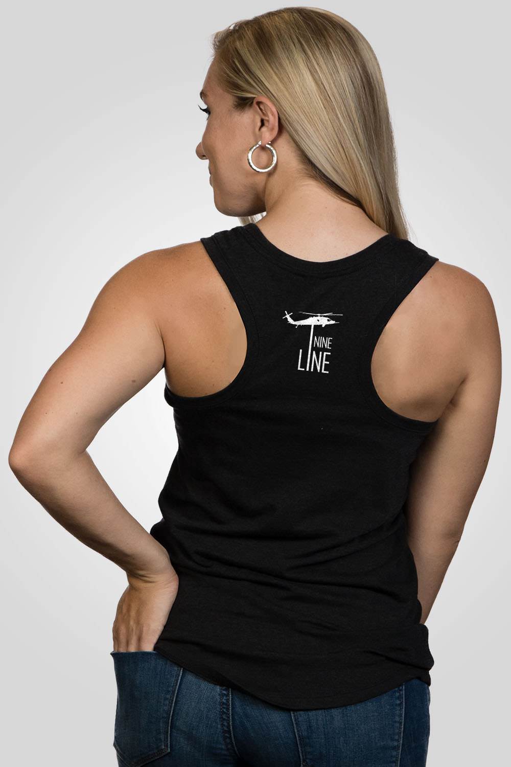 Women's Racerback Tank - American Drop Line - Nine Line Apparel