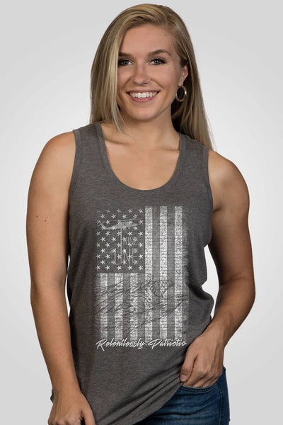 Women's Racerback Tank - American Drop Line - Nine Line Apparel