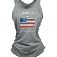 Women's Racerback Tank - American Flag Schematic
