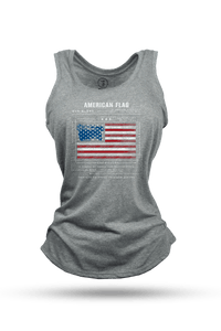 Women's Racerback Tank - American Flag Schematic