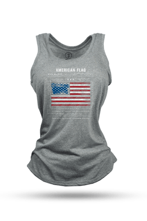 Women's Racerback Tank - American Flag Schematic - Nine Line Apparel