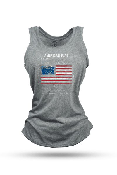 Project Thin Line Tactical Subdued American Flag Rocker Tank Top (Black,  X-Small) at  Women's Clothing store