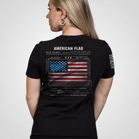 American Flag Schematic - Women's Relaxed Fit V-Neck Shirt