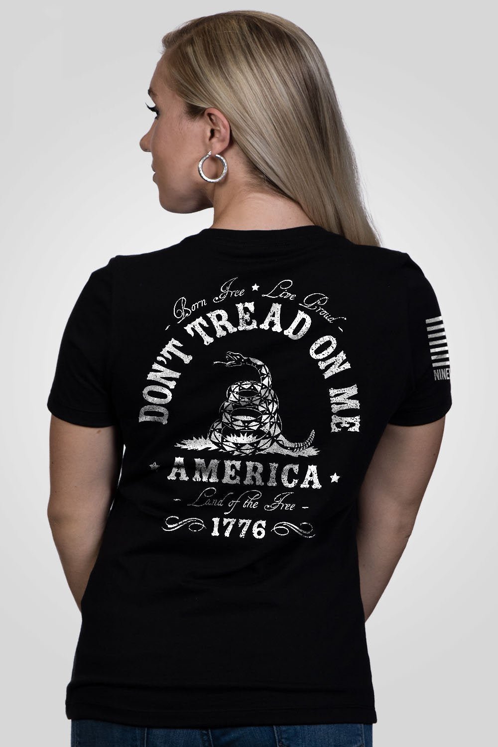 Women's Relaxed Fit V-Neck Shirt - Don't Tread On Me - Nine Line Apparel