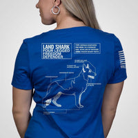 Land Shark - Women's Relaxed Fit V-Neck Shirt