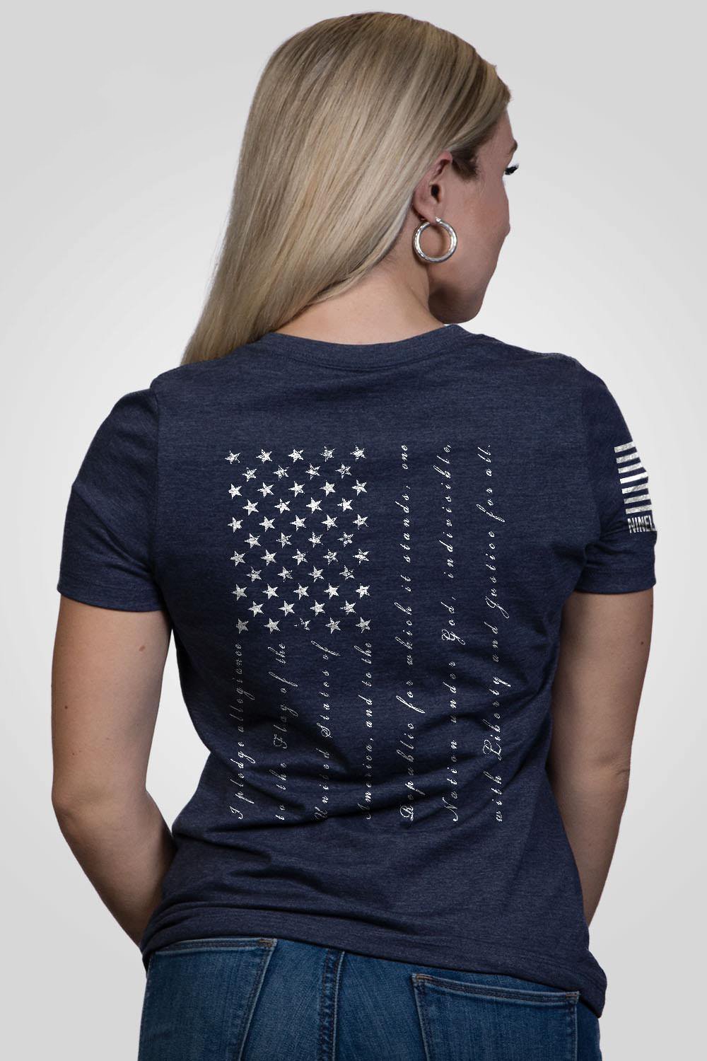 Women's Relaxed Fit V-Neck Shirt - The Pledge - Nine Line Apparel