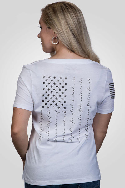 Women's Relaxed Fit V-Neck Shirt - The Pledge - Nine Line Apparel