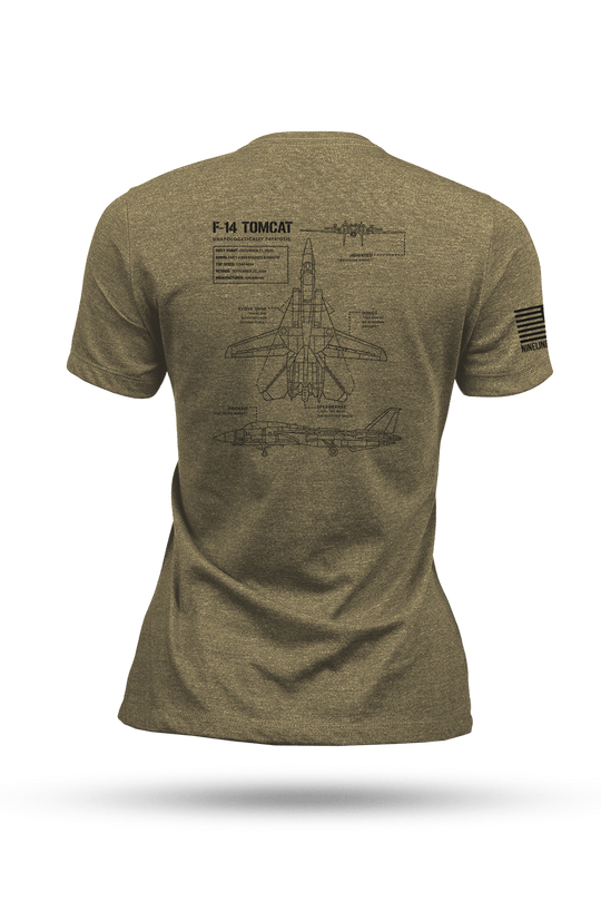 Women's T-Shirt - F-14 Tomcat Schematic - Nine Line Apparel