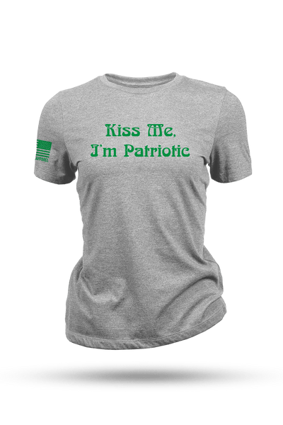 Women's T-Shirt - Kiss Me Im Patriotic - Nine Line Apparel