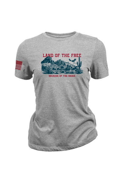Women's T-Shirt - Ladies - Land of the Free - Nine Line Apparel