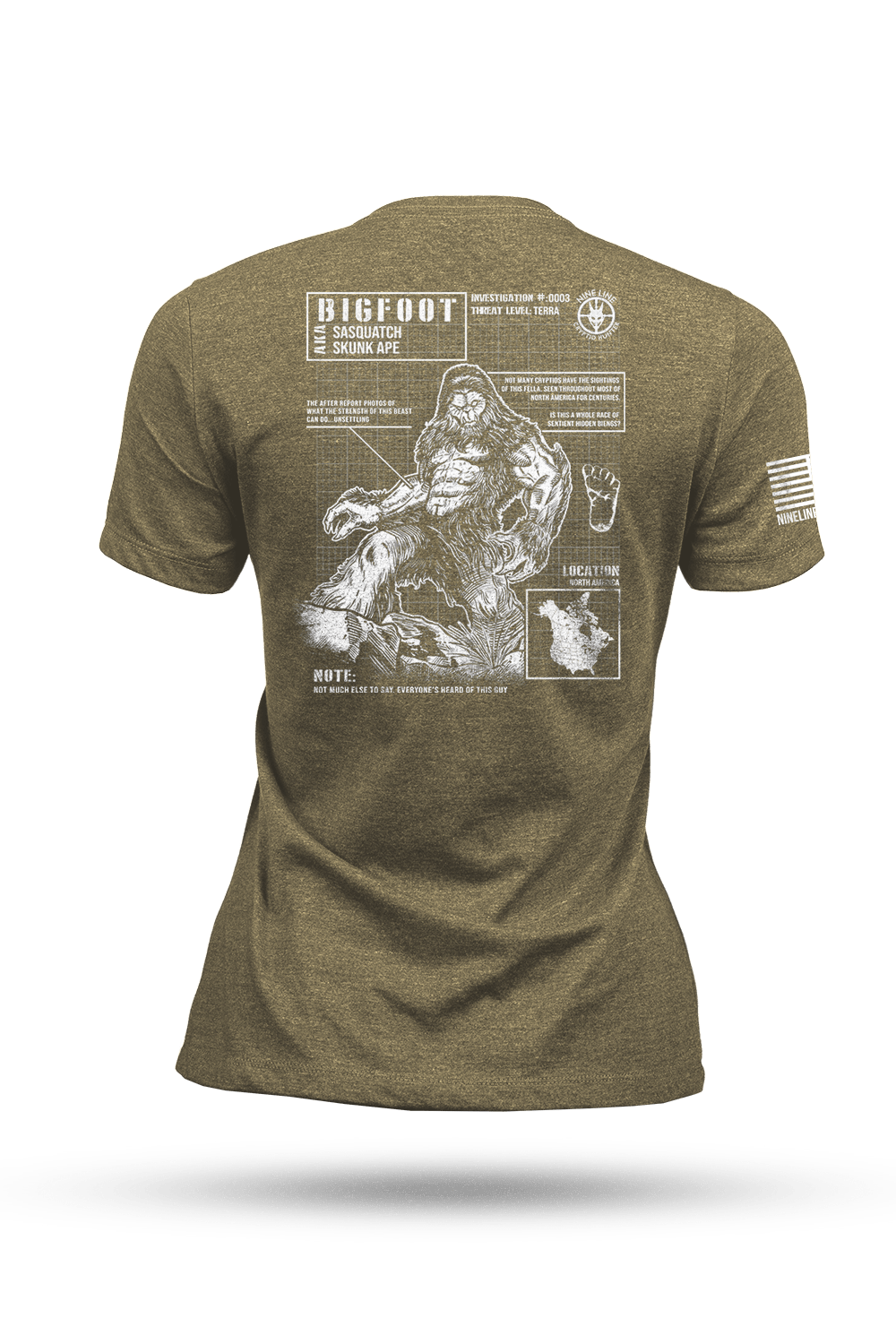 Women's Tri-Blend T-Shirt - Bigfoot (NLA Cryptid Hunters) - Nine Line Apparel