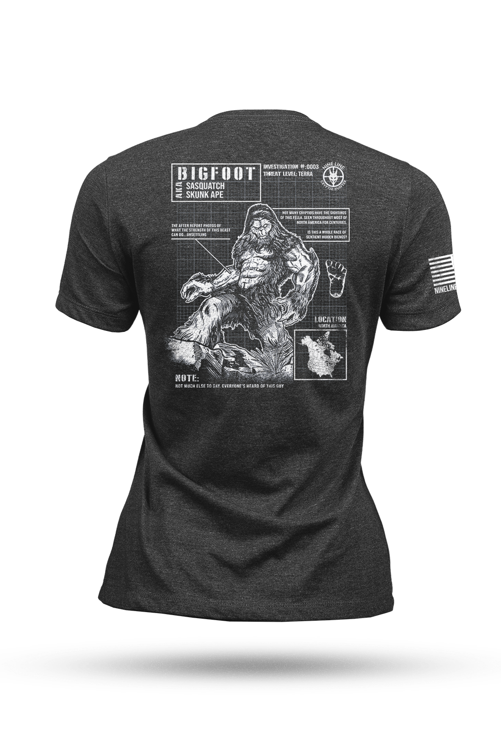 Women's Tri-Blend T-Shirt - Bigfoot (NLA Cryptid Hunters) - Nine Line Apparel
