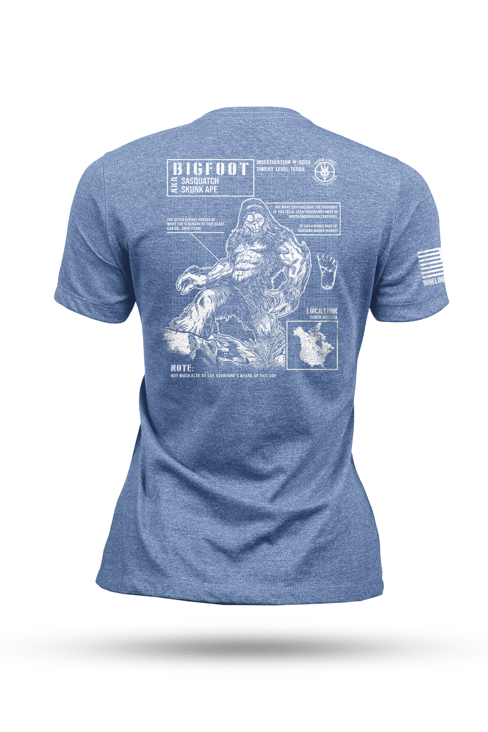 Women's Tri-Blend T-Shirt - Bigfoot (NLA Cryptid Hunters) - Nine Line Apparel