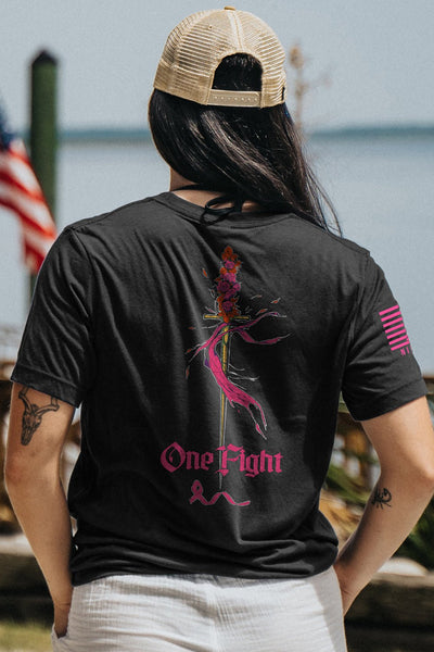Women's Tri-Blend T-Shirt - Breast Cancer One Fight - Nine Line Apparel