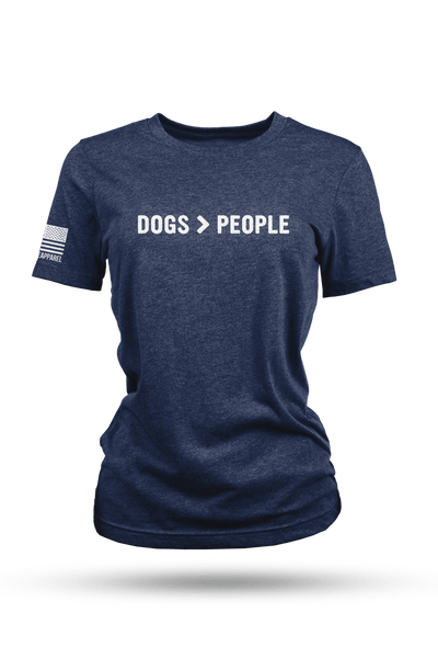 Women's Tri-Blend T-Shirt - Dogs>People - Nine Line Apparel