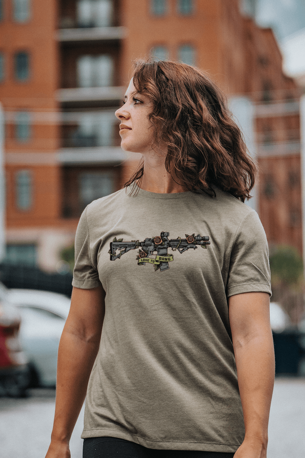 Women's Tri-Blend T-Shirt - Love to Bang - Nine Line Apparel