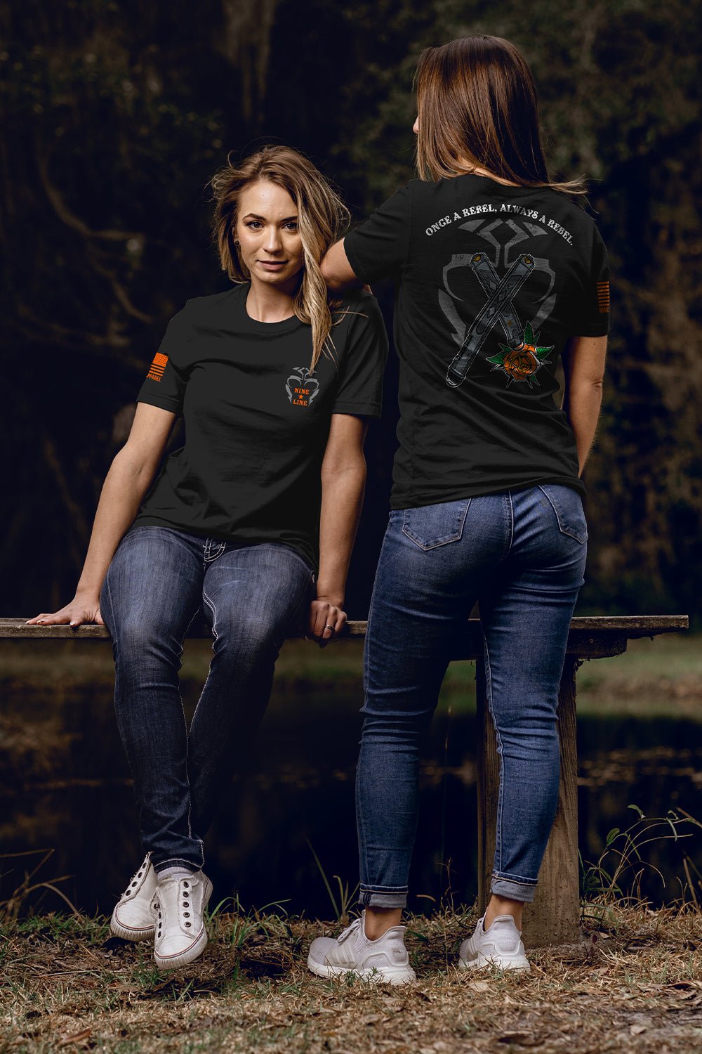 Women's Tri-Blend T-Shirt - Once a Rebel - Nine Line Apparel