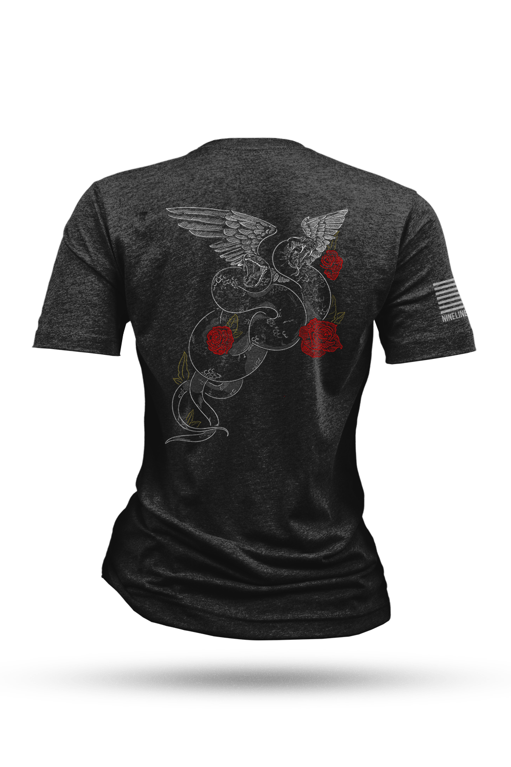 Women's Tri-Blend T-Shirt - Rod Of Caduceus Snakes - Nine Line Apparel