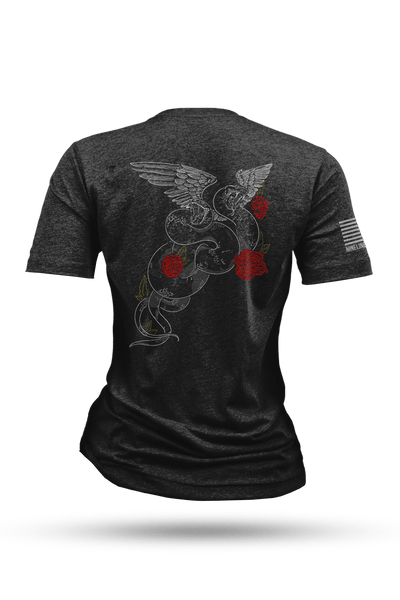 Women's Tri-Blend T-Shirt - Rod Of Caduceus Snakes - Nine Line Apparel
